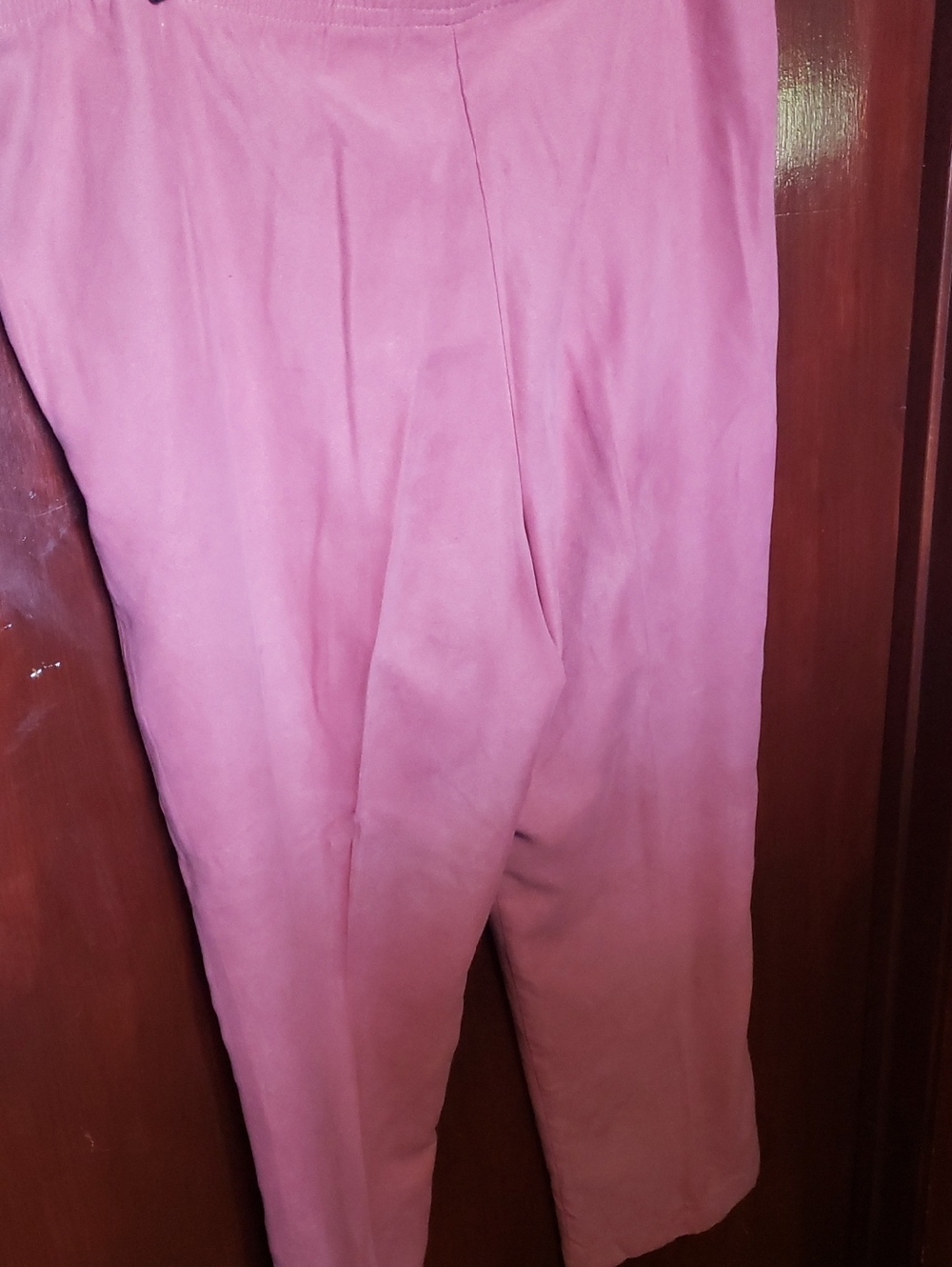 Alfred Dunner Dusty Pink Cropped Tapered Pants